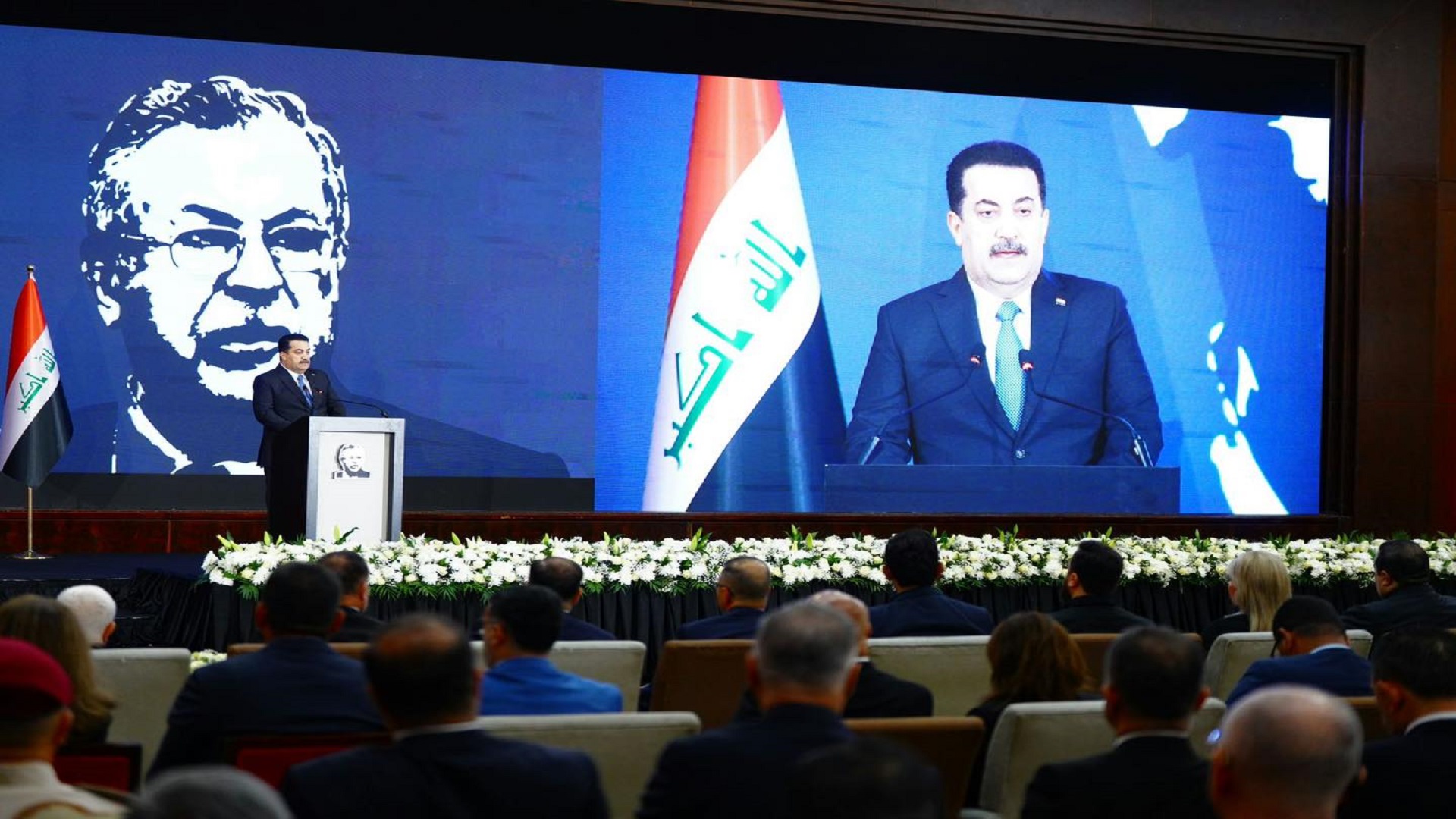 رئيس الوزراء العراقي يلقي كلمة في المراسيم 